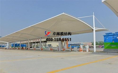 ?？h膜結(jié)構(gòu)充電站樁停車棚/雨棚【?？h漢生食品有限責(zé)任公司等】工程設(shè)計(jì)施工案例
